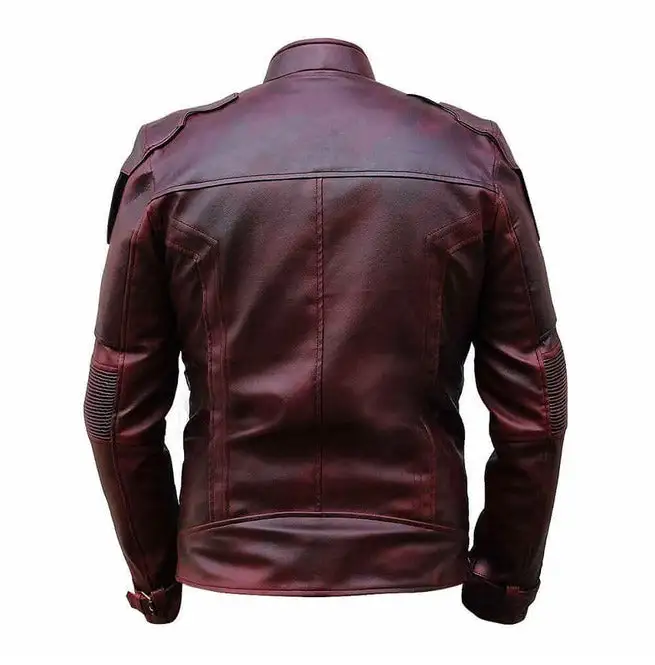 Contemporary Leather Biker Motorcycle Jacket