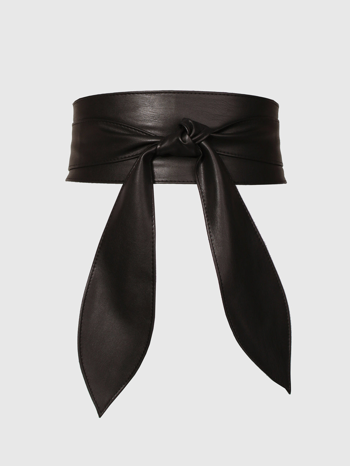 Black Imitation Leather Belt