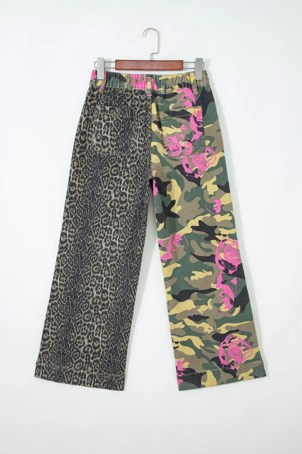 Straight Leg Leopard Print Multicolour Abstract Jeans