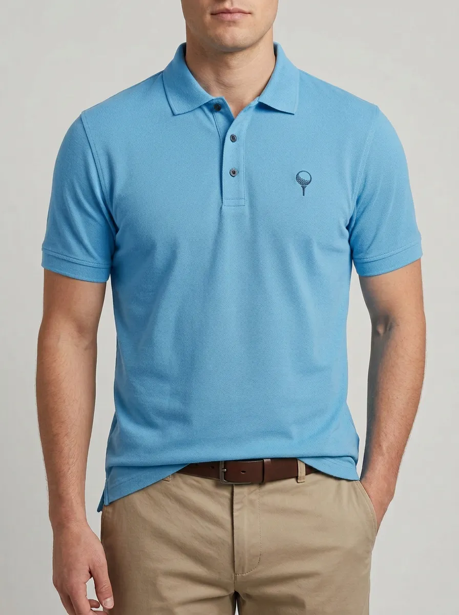 Performance Golf-Ball Ball-On-Tee Golf Polo Shirt