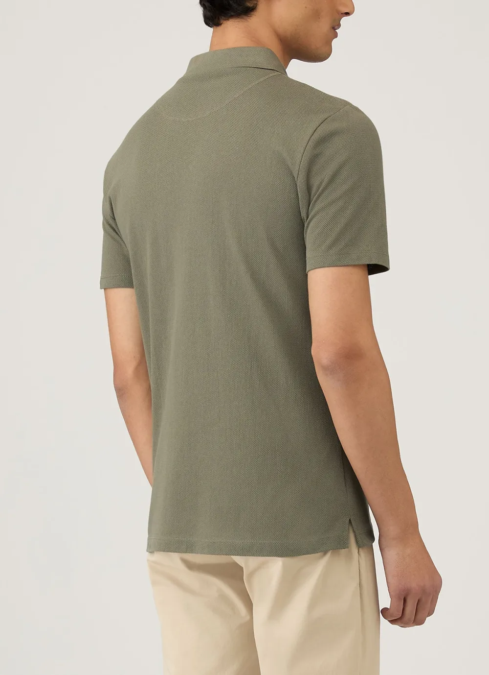 Elevated Everyday Slim Fit Mesh Cotton Short Sleeve Polo Shirt