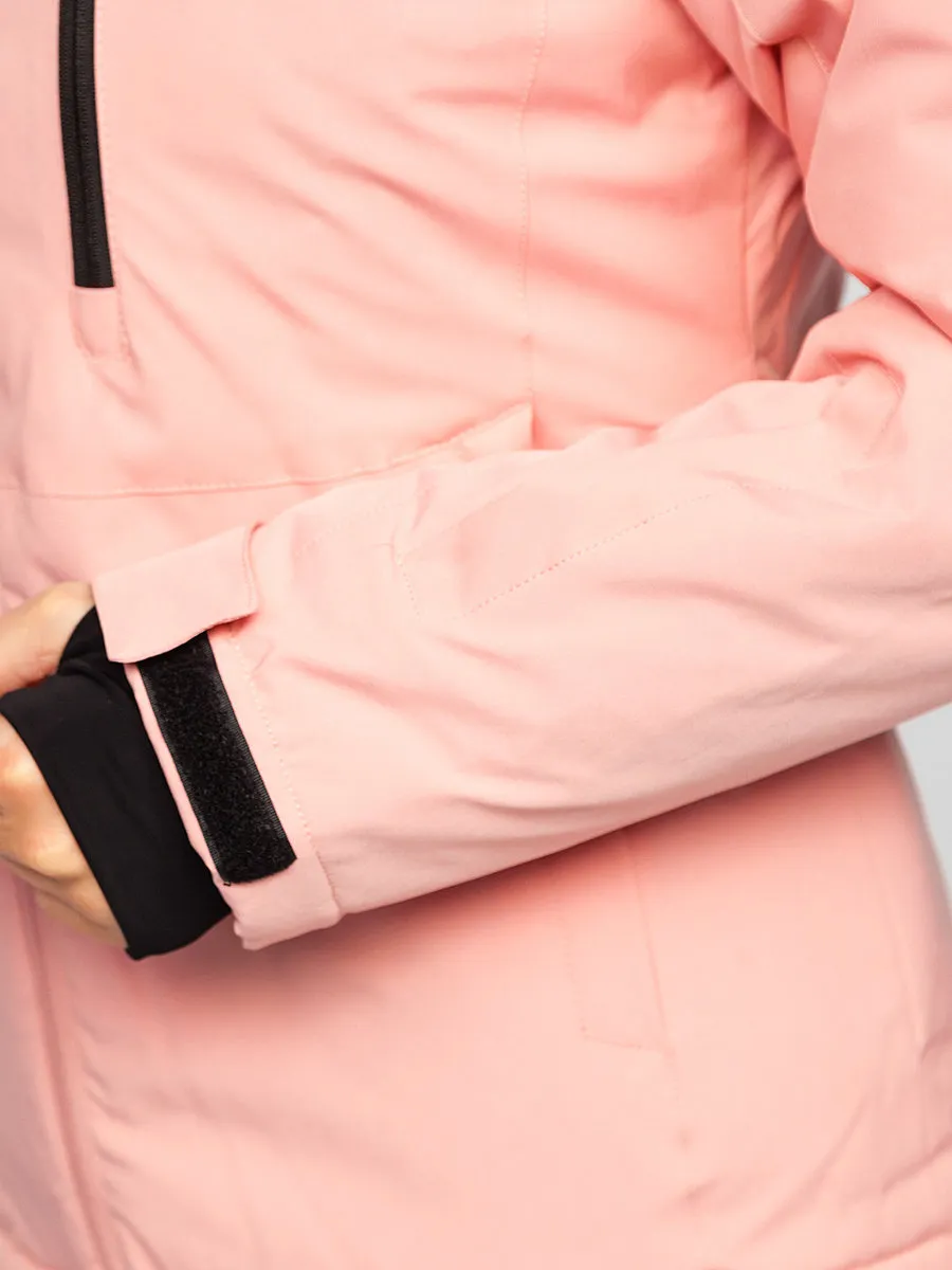 Light pink women's winter ski jacket
