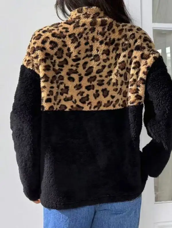 Patchwork Half Zip Pullover Sweatshirt