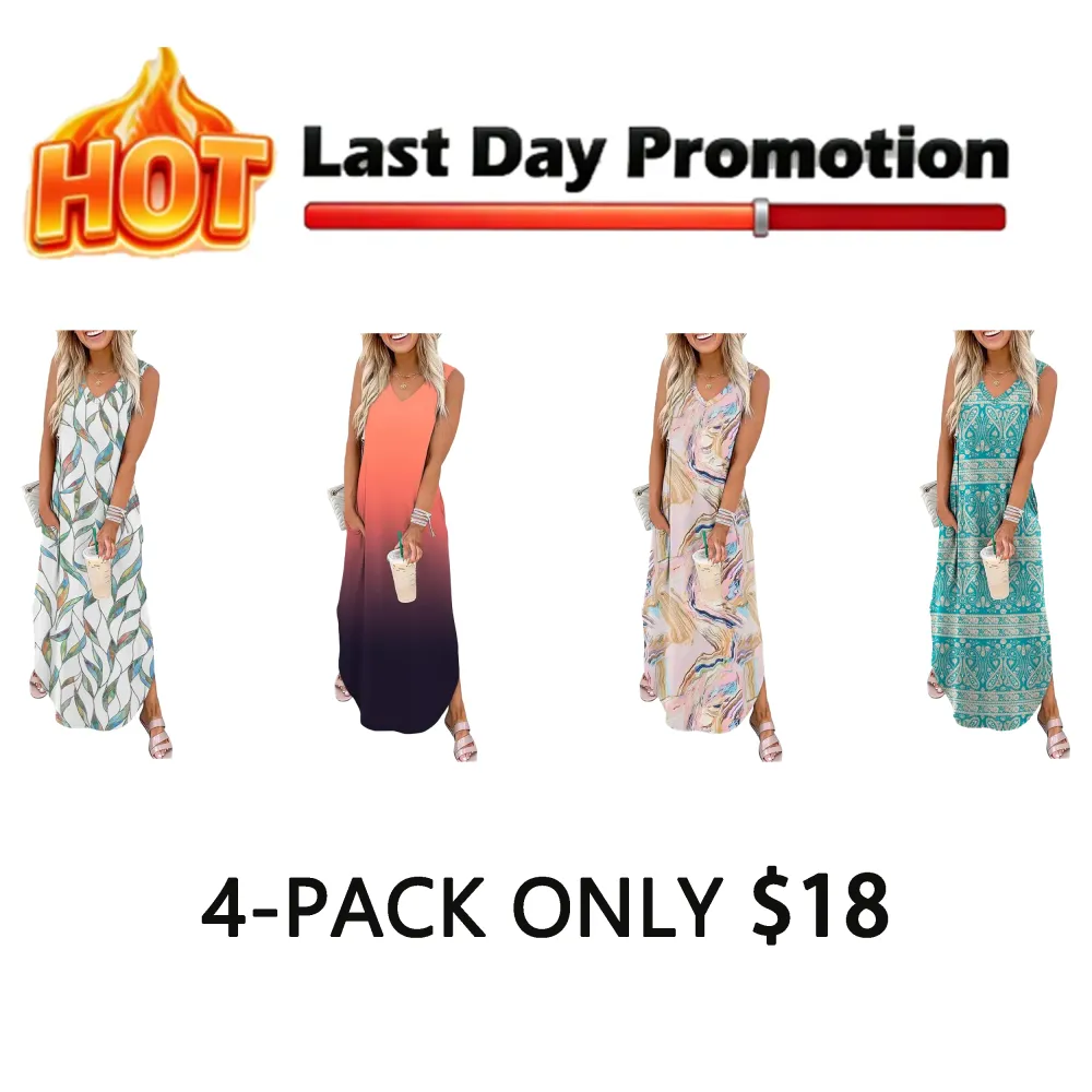 Summer Dresses Maxi Dress Vacation Beach Sundresses 2026 with Pockets SpringStatements