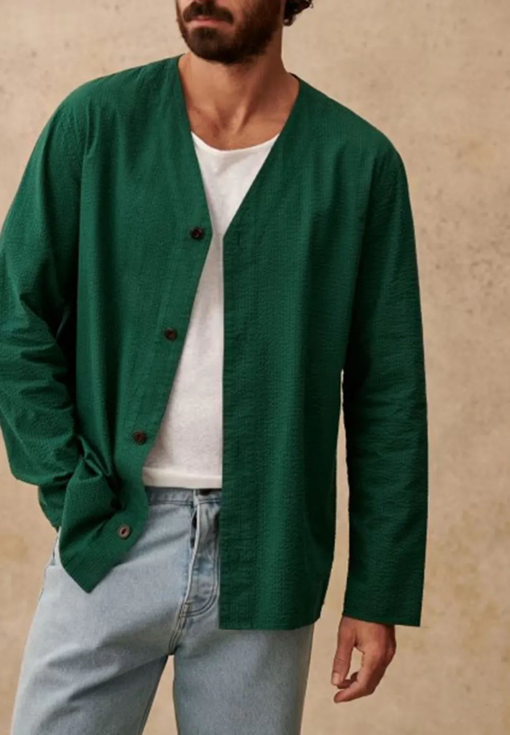 Jacket-Green Seersucker