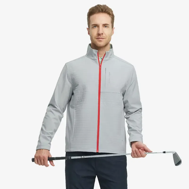 Men's Golf Windbreaker Jacket, Waterproof Windproof Performance Outerwear, Lightweight Warm Multifunctional Jacket for Outdoor Sports