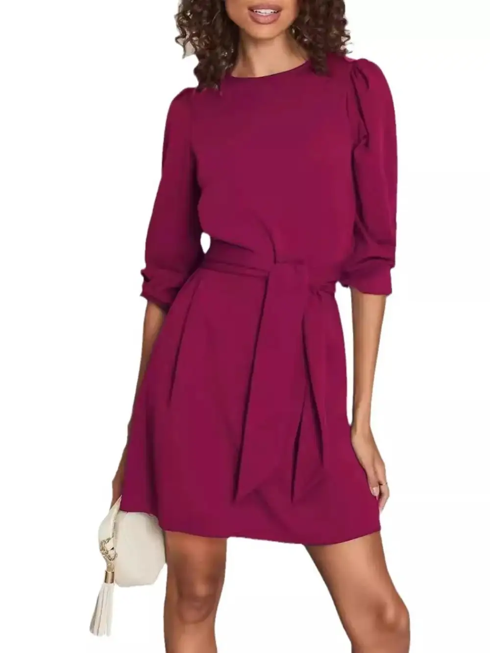 Tie-waist Mini Dress