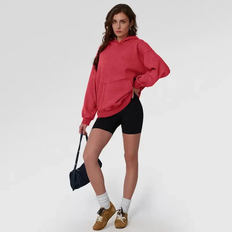 Women‘s Oversized Acid Wash Hoodie – Relaxed Fit, Soft & Cozy