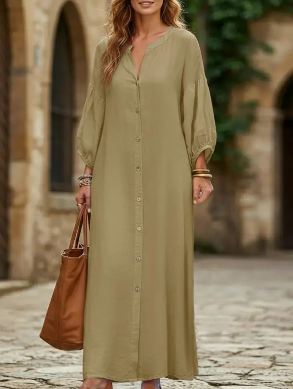 Clean Line Long-Sleeved Cardigan Dress