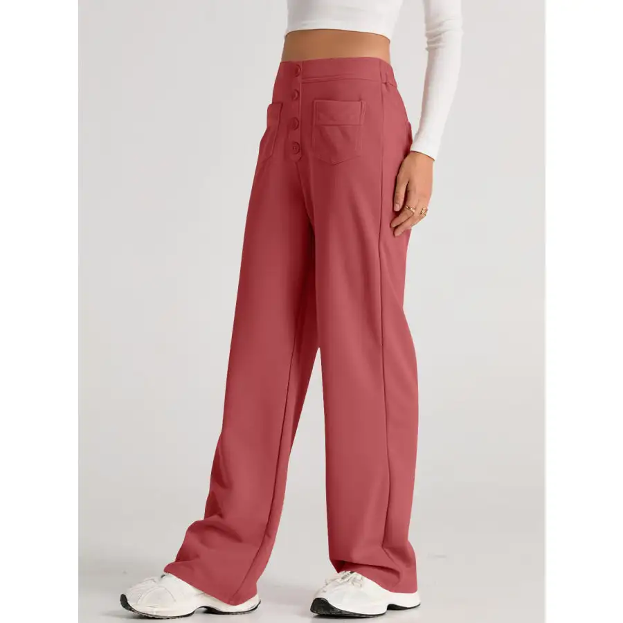 Chic High Waist Wide Leg Pants