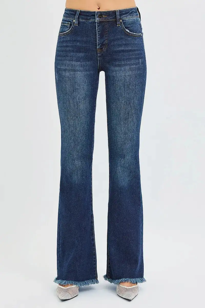 Mid Rise Flare Jeans