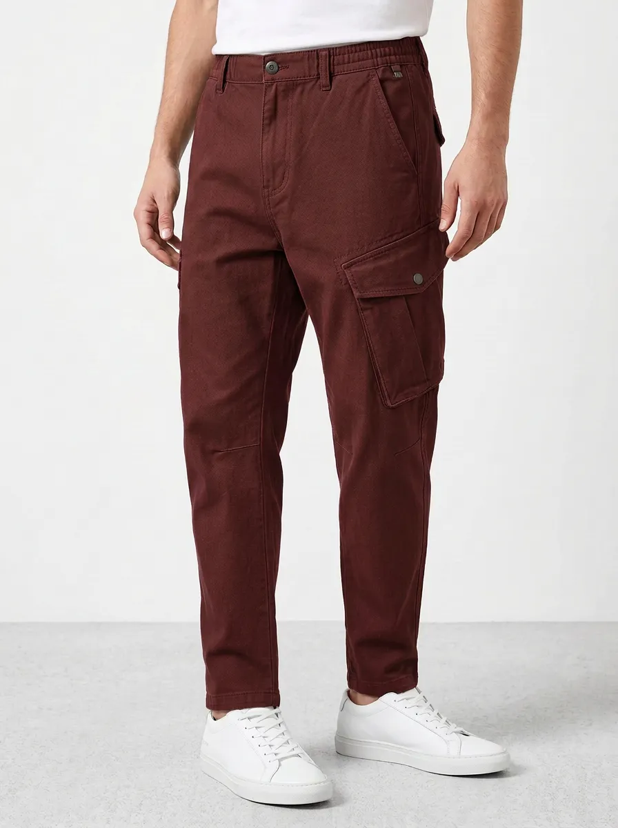 Men's Olive Green Tactical Multi-Pocket Cargo Pants