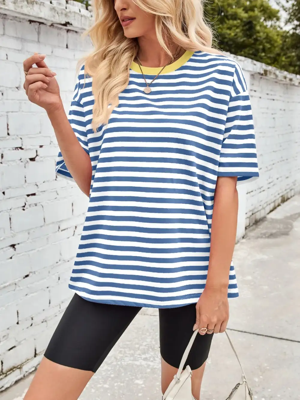 Striped Oversized Casual Tee