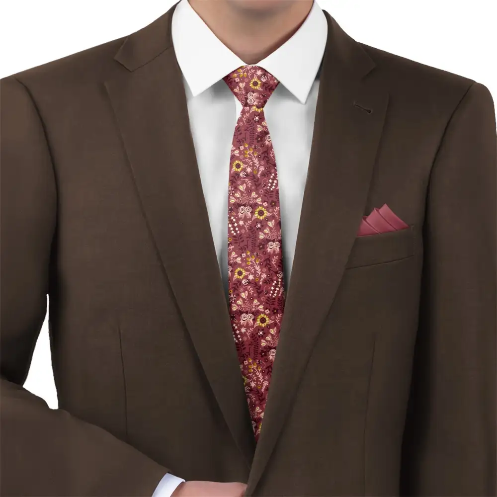 Elegant Floral Pattern Necktie