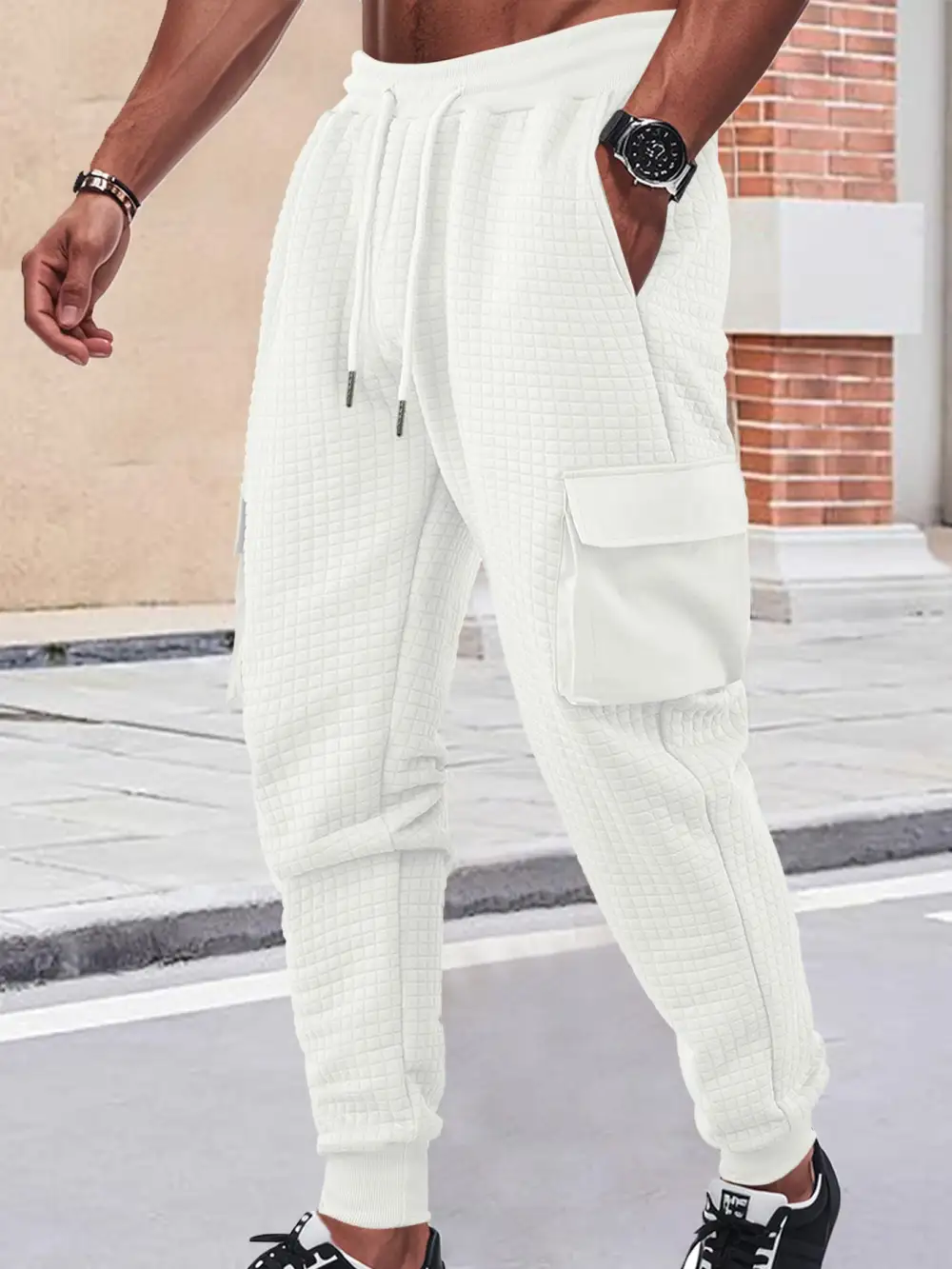 Men's o Square Cargo Pants Waist Pockets Cargo Pants