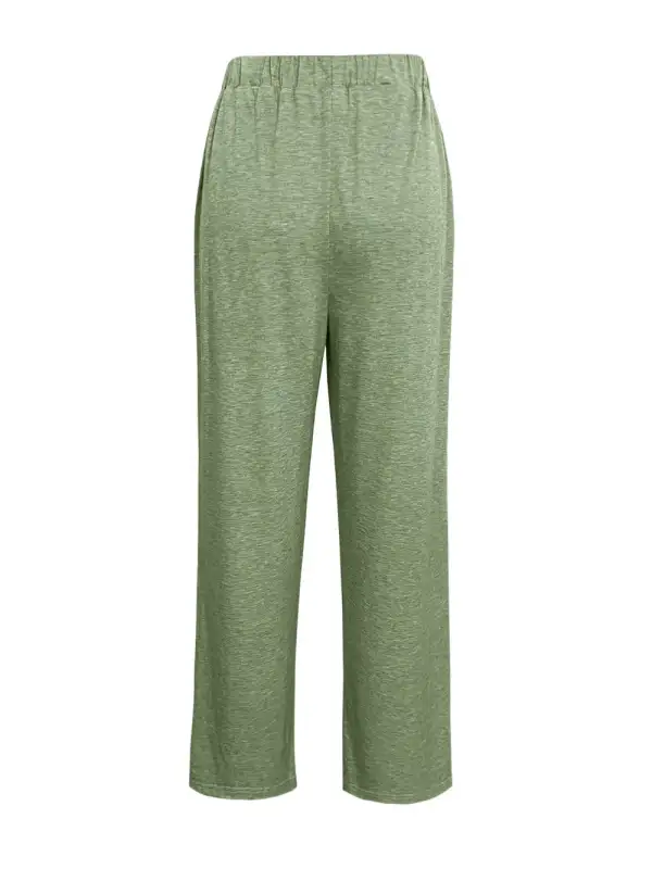 Draped Tie Waist Tie Detail Pants