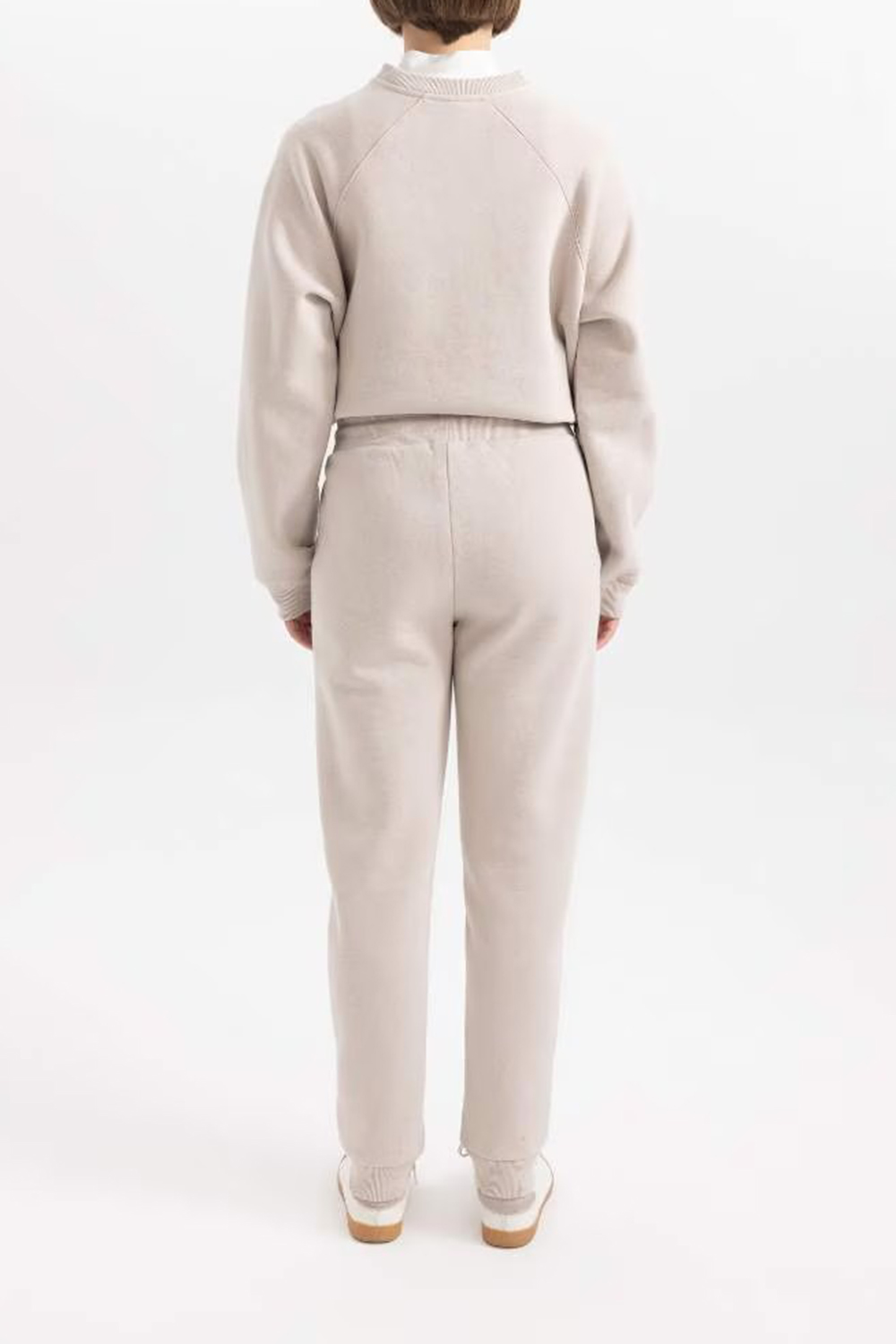 High-waisted Plain Long Pants