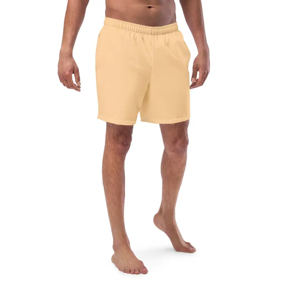 Mesh Lined Printed Swim Trunks