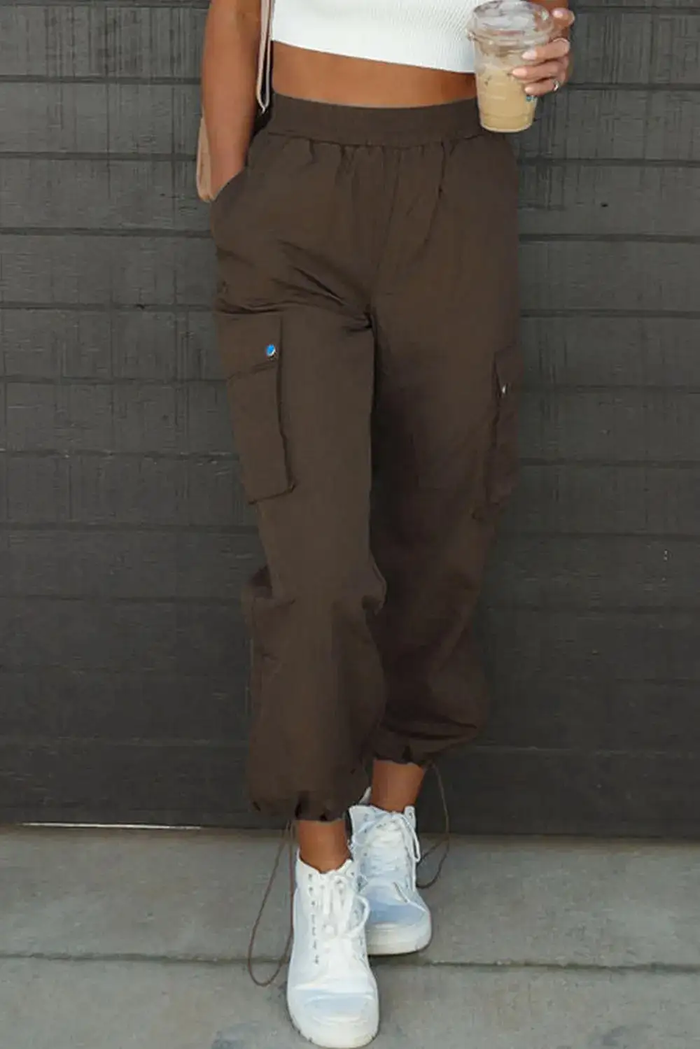 Easy High Waist Drawstring Pants