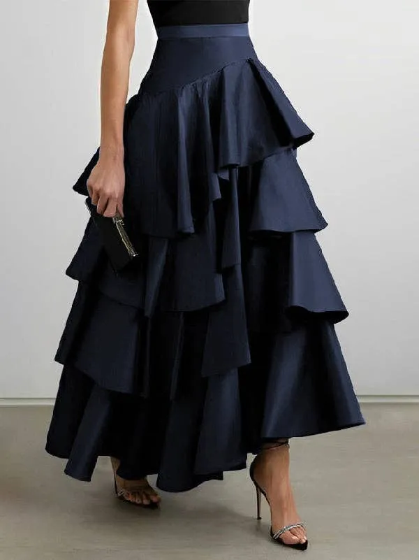 High Waist Ruffled Skirt
