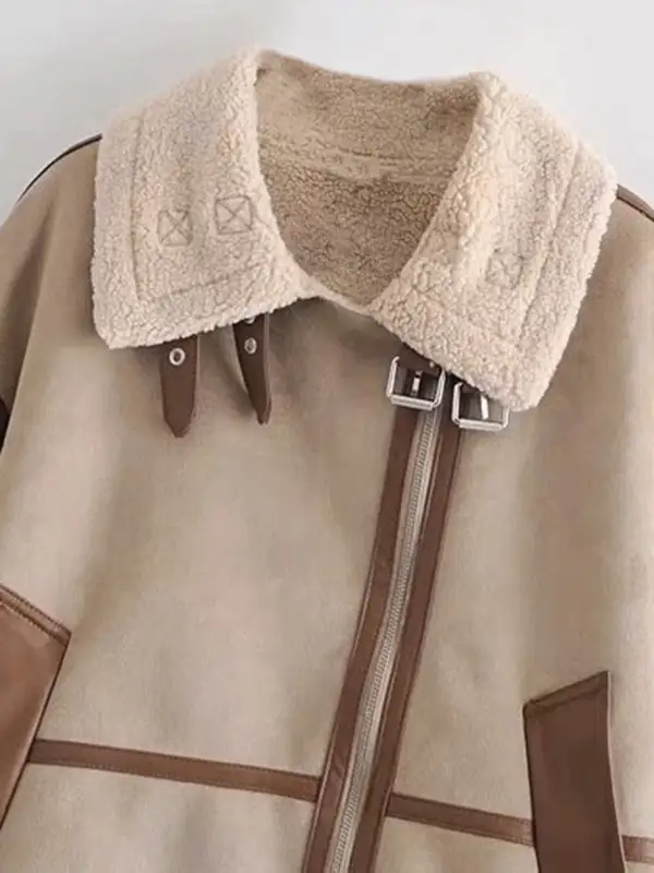 Snow Wind Shearling Leather Jacket