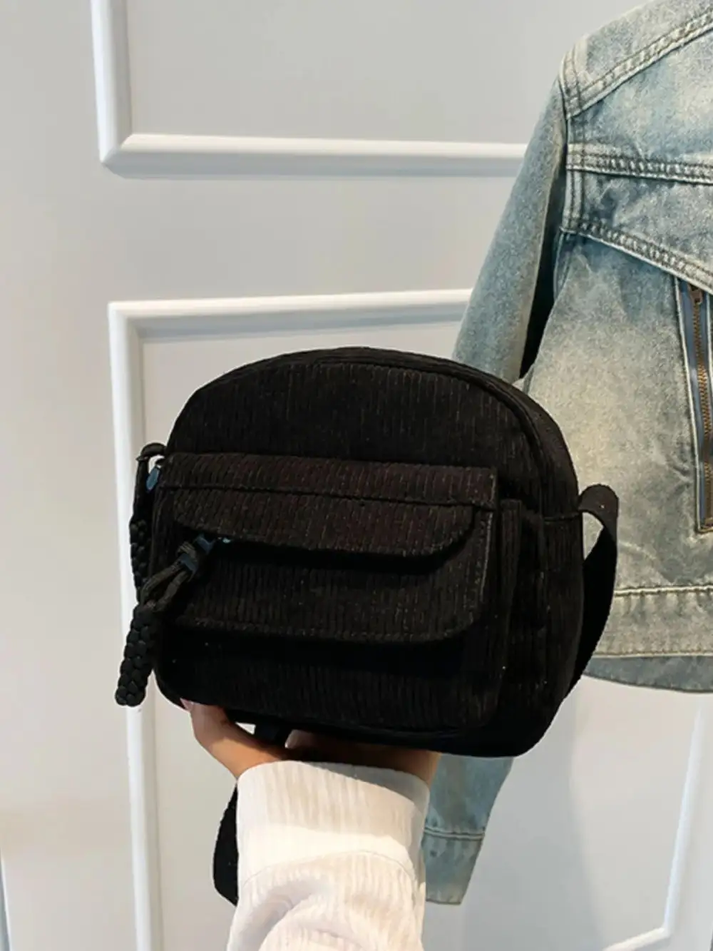 Corduroy Crossbody Bag