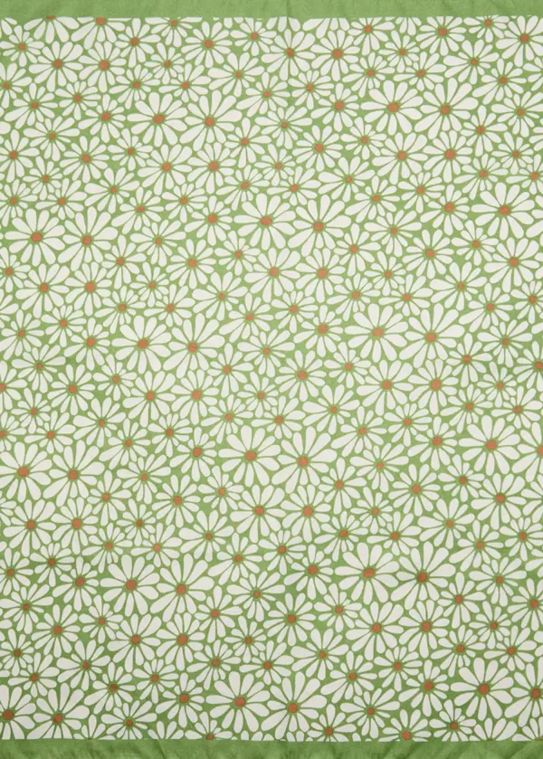 Casual Style Green Flower Scarf