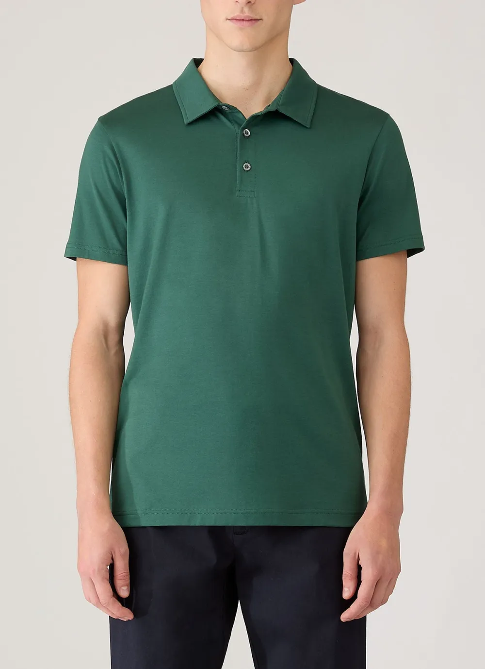 Clean Everyday Regular Fit Cotton Jersey Short Sleeve Polo Shirt