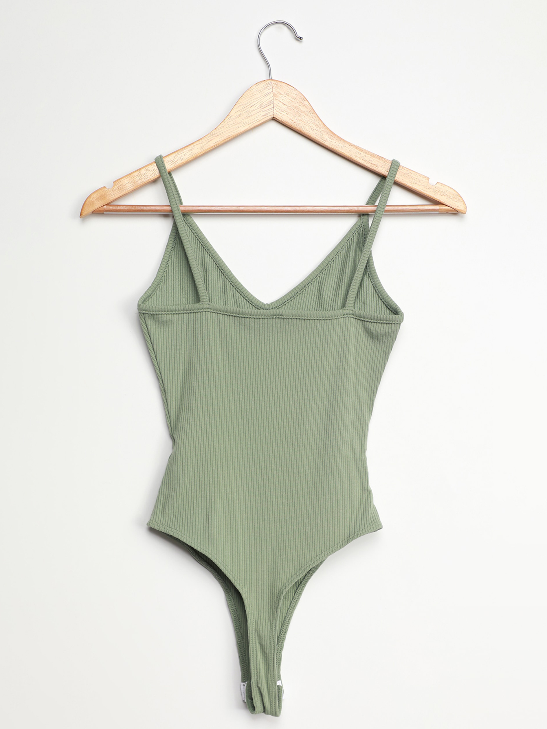 Ribbed V-Neck Cami Bodysuit