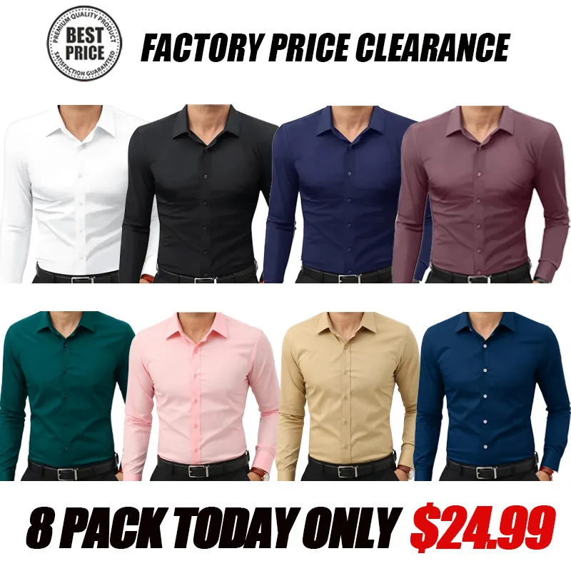 Stretch Slim-Fit Long-Sleeve Button-Down Shirt