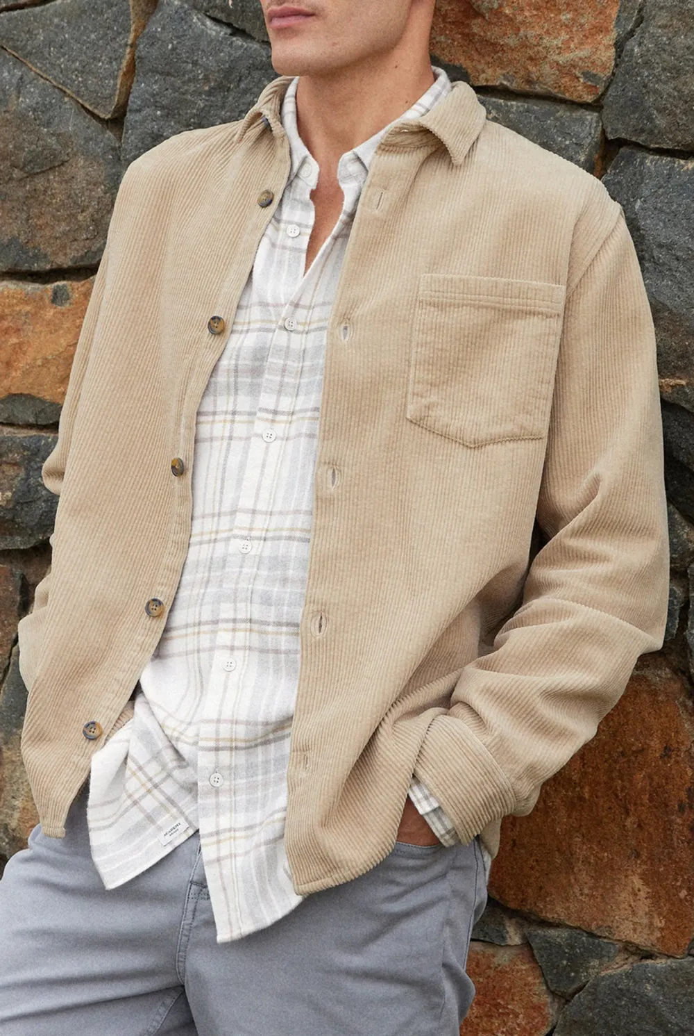 Thick Corduroy Button-up Jacket