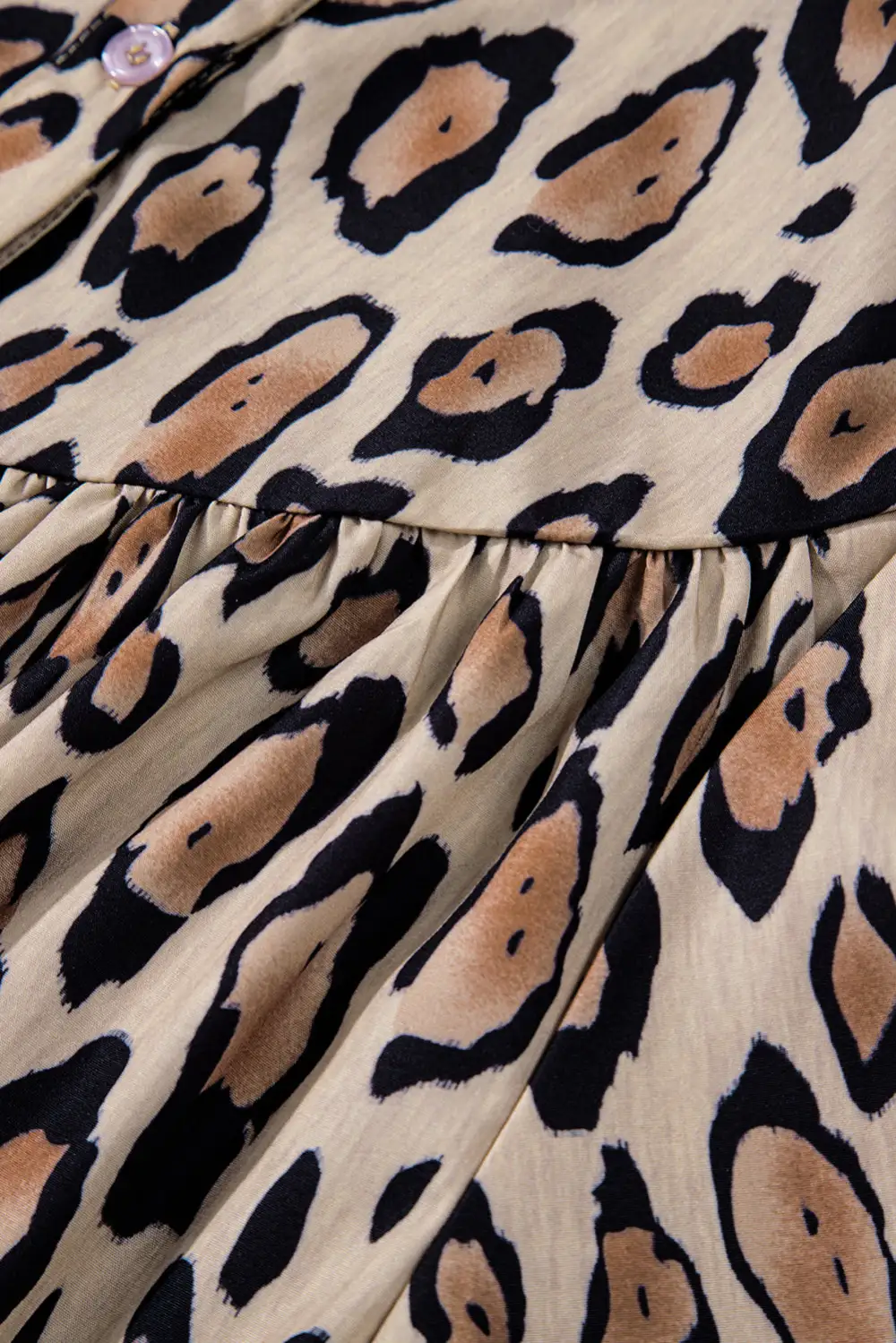 Leopard Print Loose Fit Blouse