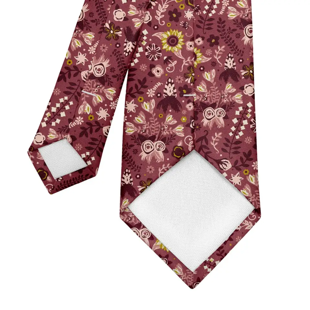 Elegant Floral Pattern Necktie