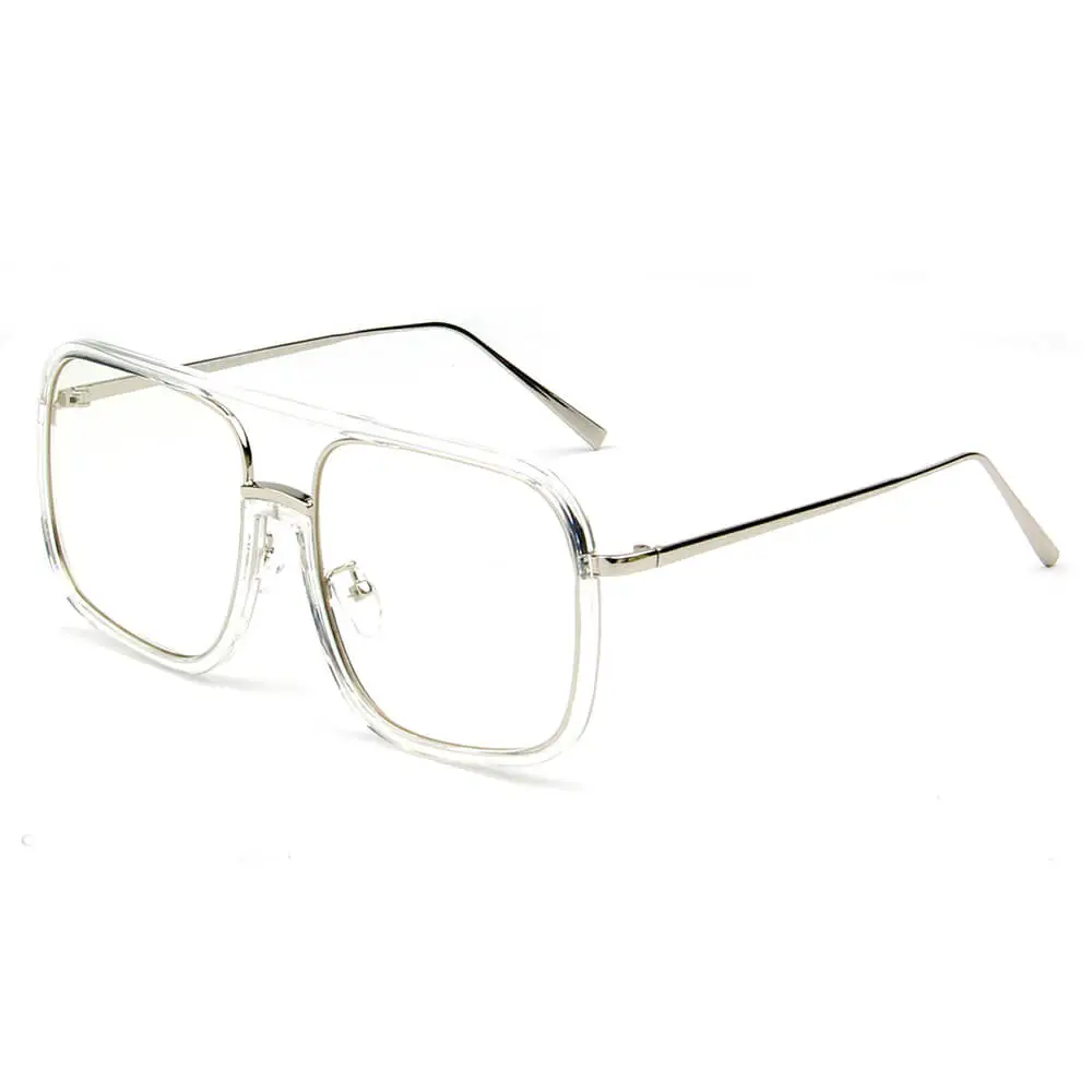Fabric Woven Square Frame Sunglasses