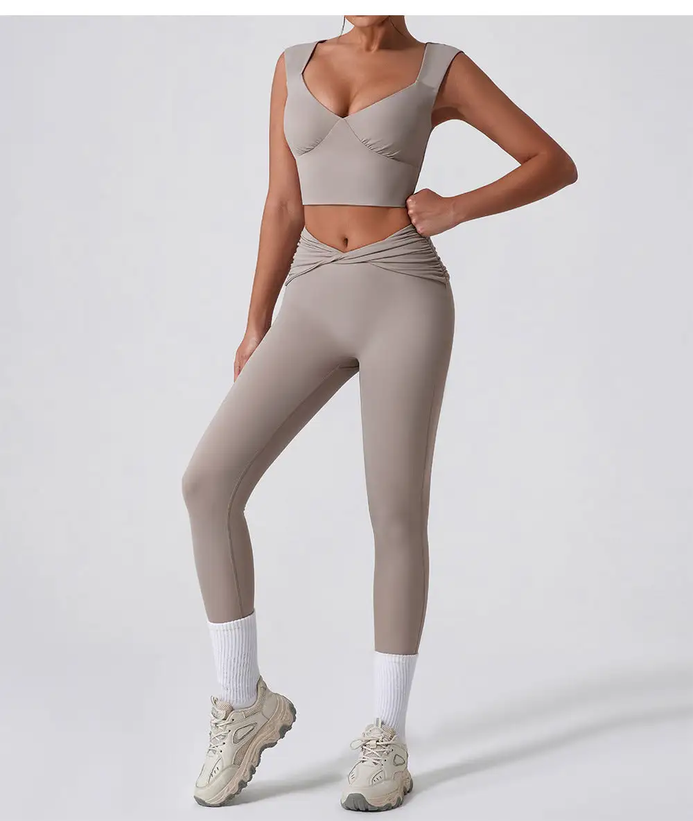 Quick-Dry Sleeveless Top, Vest and Trousers Active Set