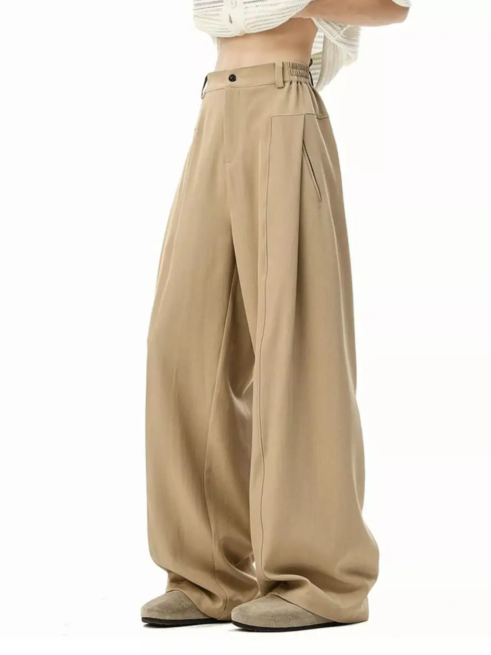 Men's Plus Size Wide Leg Pants