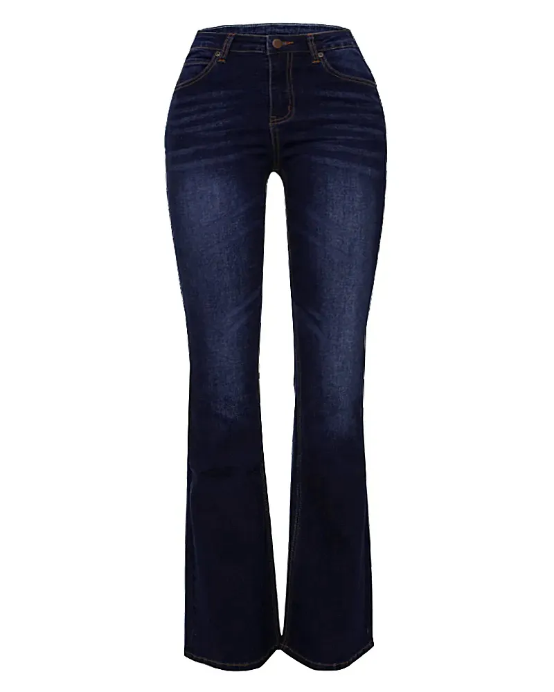 Vintage Mid Waist Flare Jeans