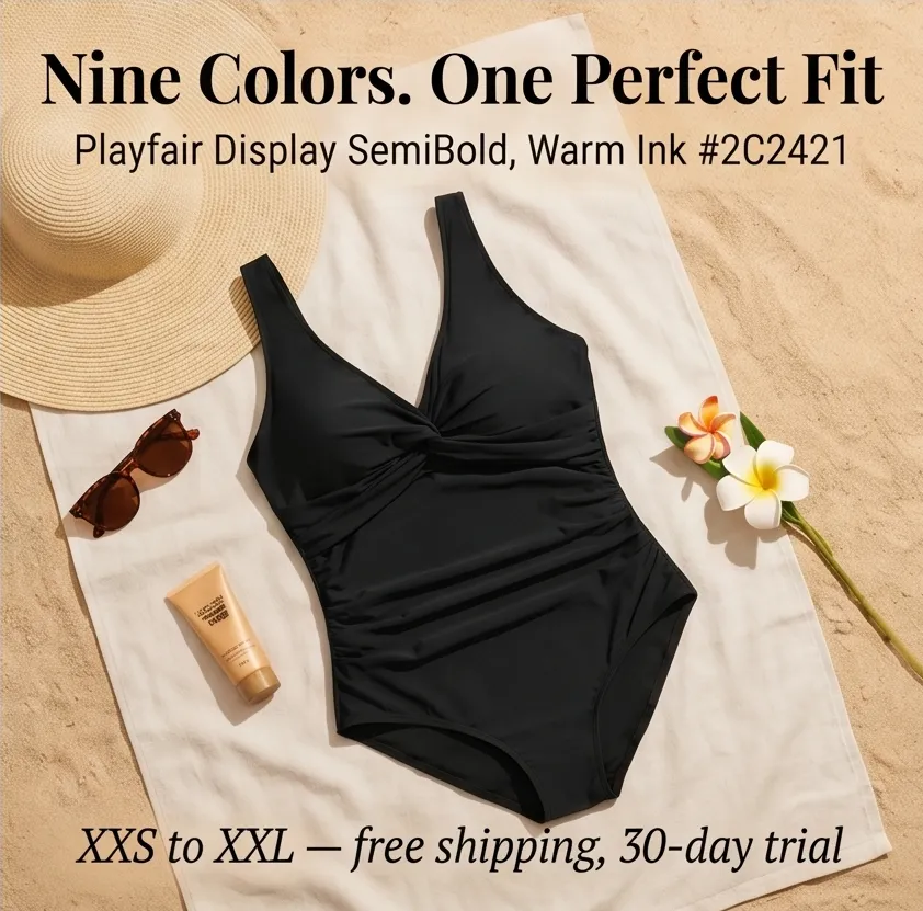 Ruched One Piece Swimsuit