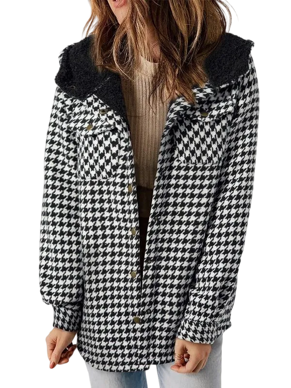 Warm Plaid Pocket Coat for Everyday Style