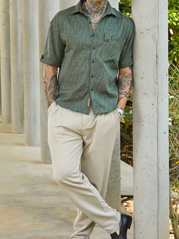 Green Casual Style Oversized Shirt