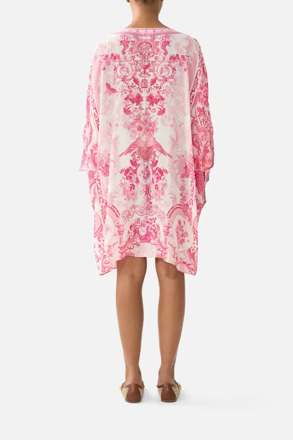 Tie Sleeve Short V-Neck Kaftan