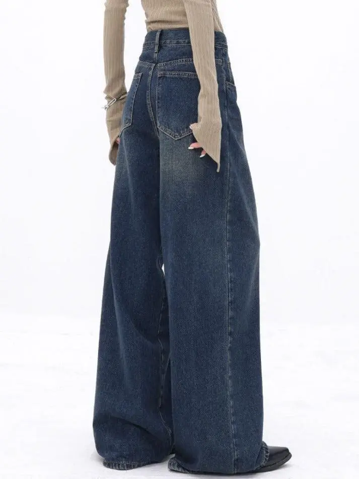 High Waist Relaxed Loose Straight Leg Boyfriend Jeans