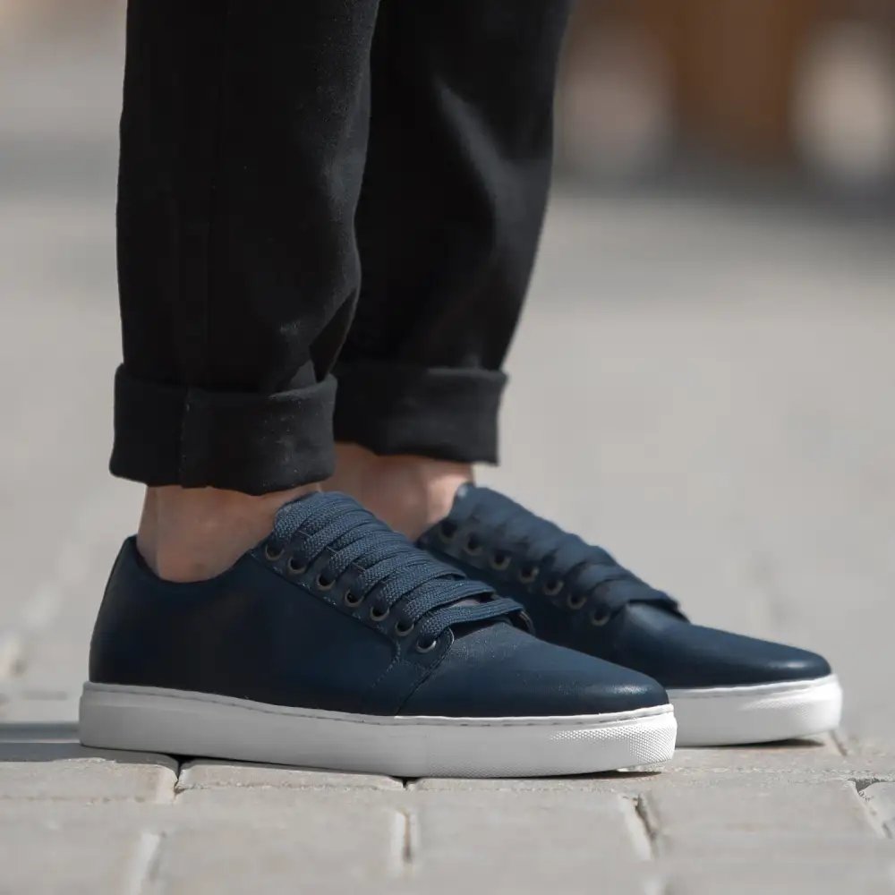 Refined Leather Low Top Sneakers
