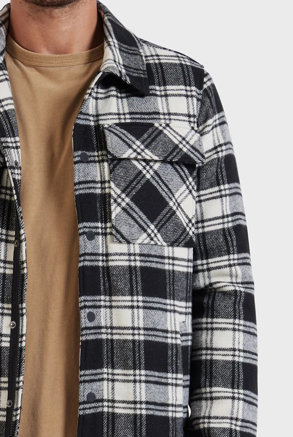 Checkered Wool Blend Jacket