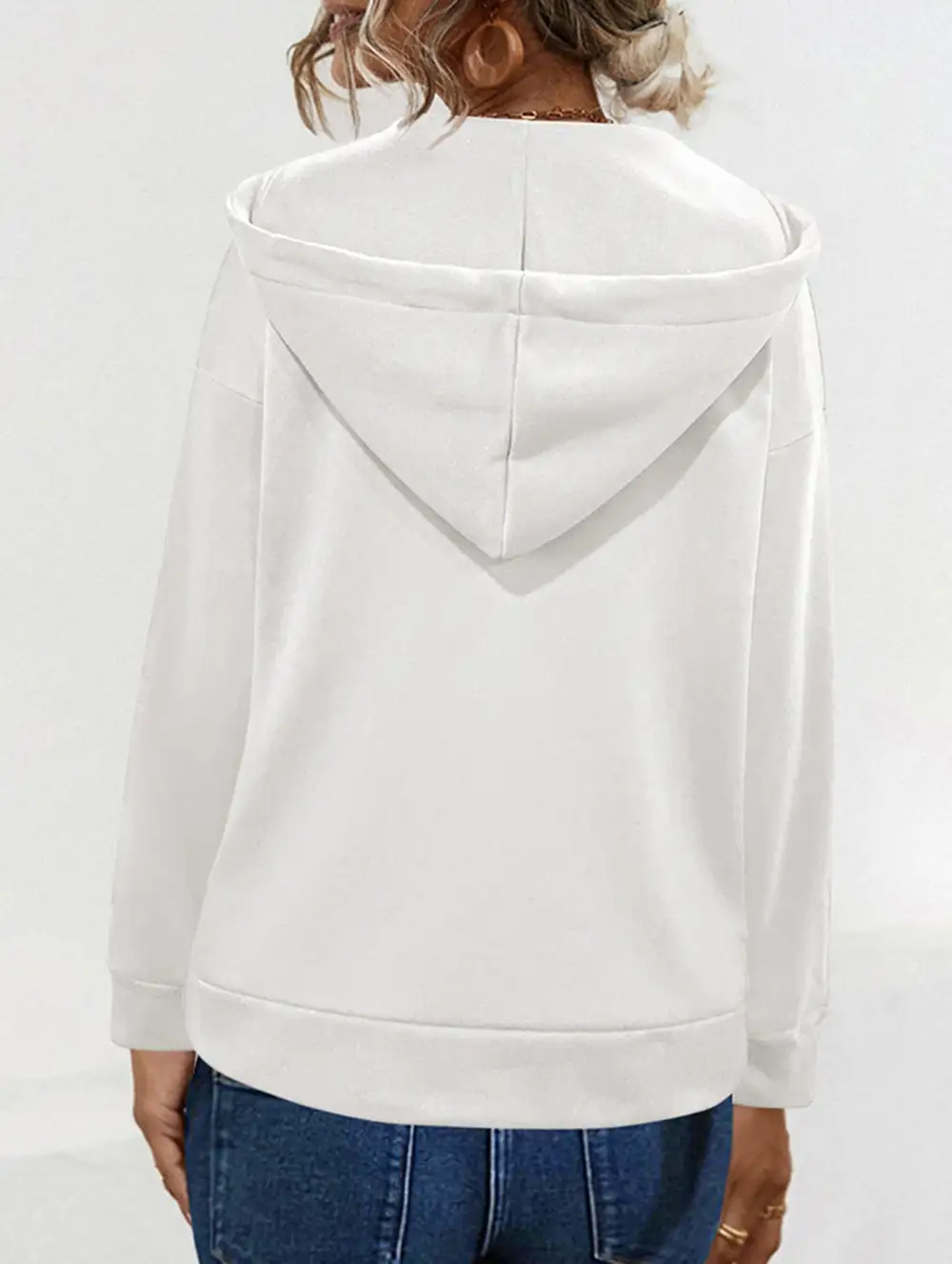 Hooded Drawstring Pocket Sweatshirt