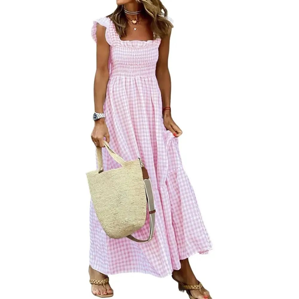 Women's Retro Plaid Pleated Dress🔥8-Pack - All Colors Included, Only $24