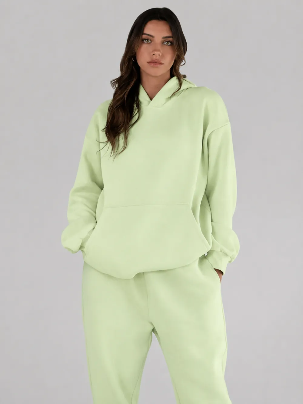 Pastel Hooded Tracksuit, Casual and Comfortable