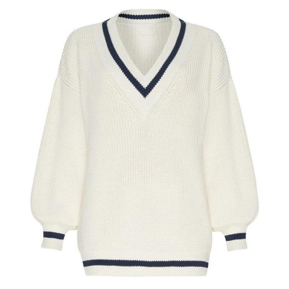 Oversized V-Neck Vintage Sweater