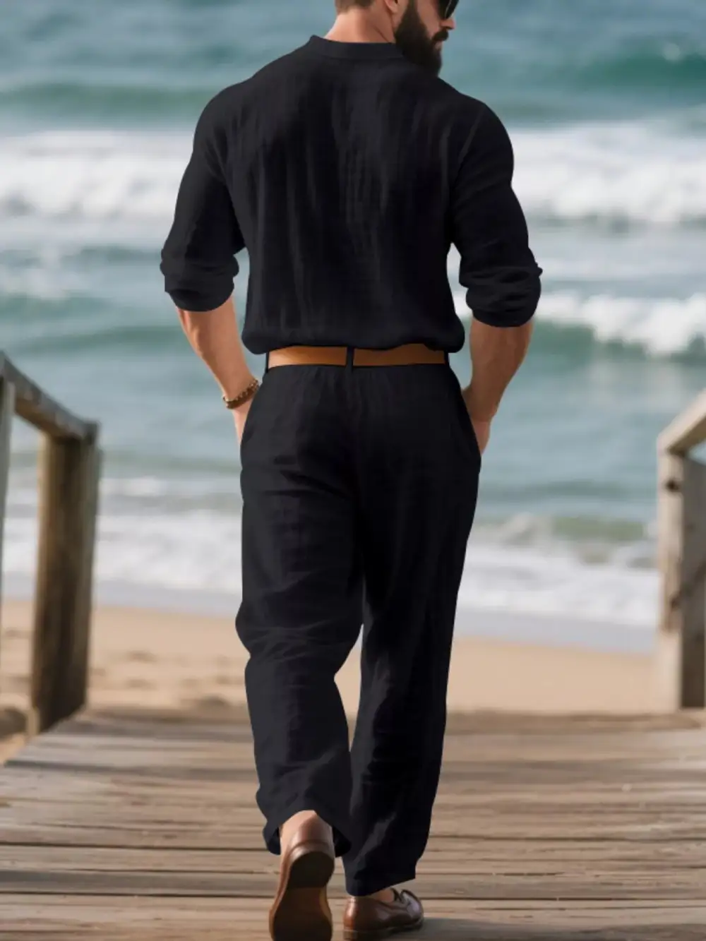 Refined Men's Full Size Long Sleeve Top and Pants