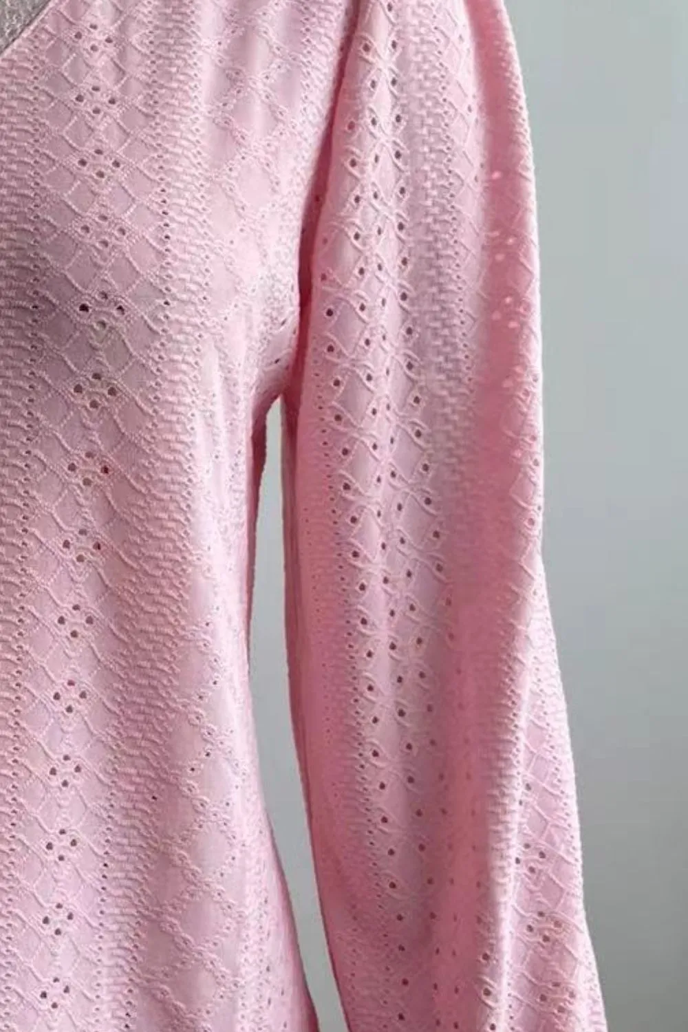 Everyday Soft Eyelet V-Neck Blouse